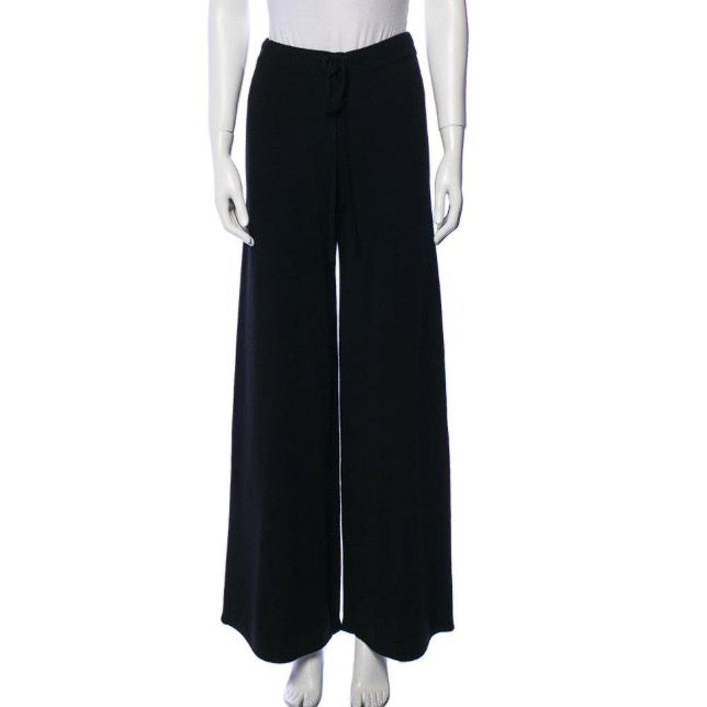 CO Women's Wide Leg Wool Pants Size M in Black